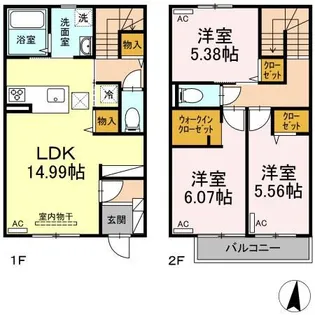Lavie belle B棟の間取り
