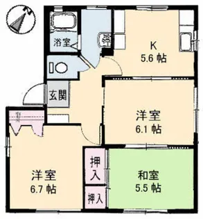 シェソワSATSUNO C棟【1階】の間取り