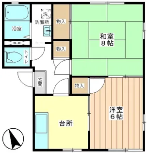 神奈川県横浜市金沢区六浦南5【アパート】の間取り
