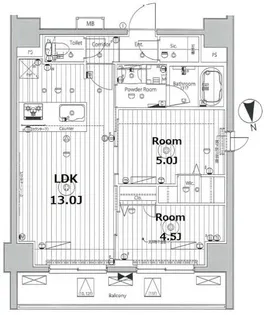 プロスタイルウェルス品川戸越MD【12階】の間取り