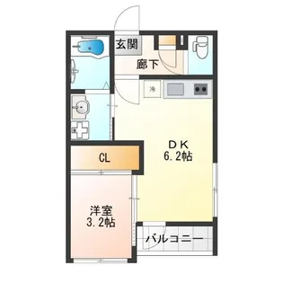 ハーモニーテラス住吉II【1階】の間取り