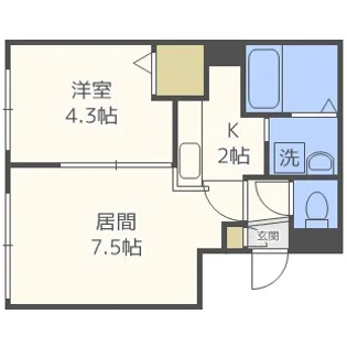 北海道札幌市中央区南十条西8【マンション】の間取り