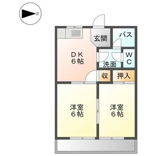 ヴィラ平成【3階】の間取り