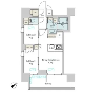 Brillia ist 大井町【12階】の間取り