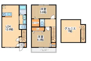 東京都国立市北3【一戸建】の間取り