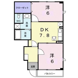 香川県高松市上天神町【アパート】の間取り