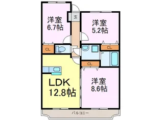 Y&M Gioia NOGI【3階】の間取り