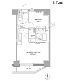 ザ・パークハビオ上野御徒町【5階】の間取り