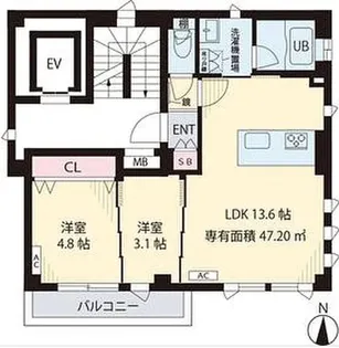 セイワレジデンス【2階】の間取り