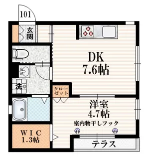 クイーンズブリッジ幡ヶ谷【1階】の間取り