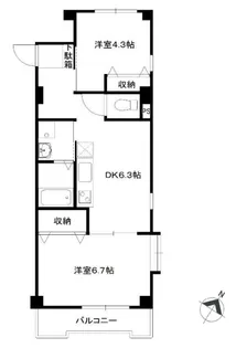 桜坂第2ハイツ【1階】の間取り
