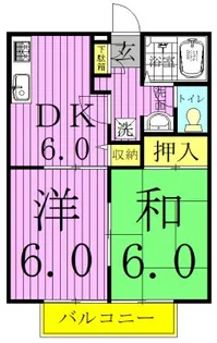 ポトリバB【2階】の間取り
