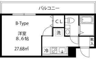 LOC′S SHINYURIGAOKA【1階】の間取り