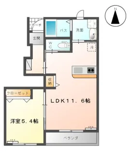 プランドール2nd (Prendre2nd)【1階】の間取り