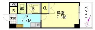 シャンテ中垣【5階】の間取り