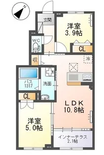 ラヴェルナ【1階】の間取り