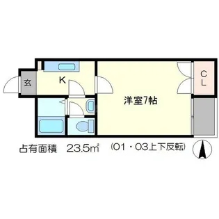 ヴァン四条大宮【9階】の間取り