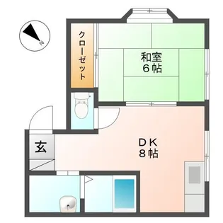 北浅井ハイツ【2階】の間取り