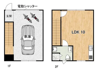 ガレージハウス上賀茂の間取り