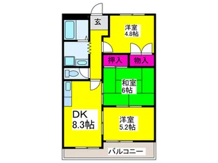 シェリ-ル浜寺【2階】の間取り