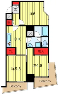 ライオンズマンション日暮里駅前【7階】の間取り