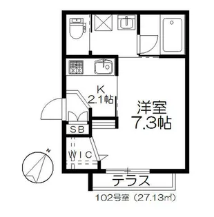 エクセル北千住【1階】の間取り