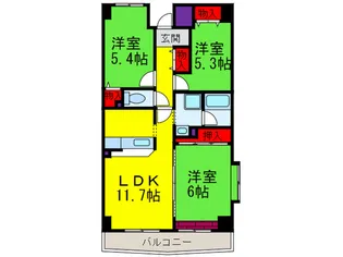 エル・ピノ岸和田【5階】の間取り