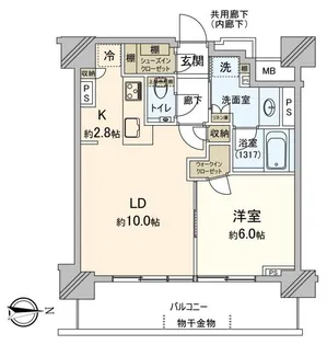 シティハウス府中けやき通り【11階】の間取り
