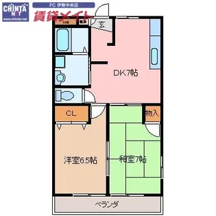 エクセレント山宝【2階】の間取り