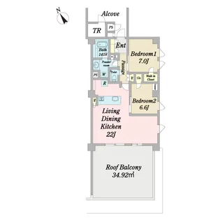 プレミスト首里金城町【4階】の間取り