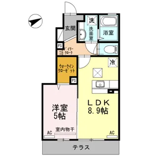 エルサ浜田山【1階】の間取り
