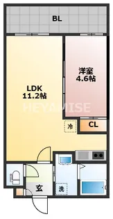 SGB浜町【4階】の間取り