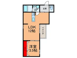 モアナ駒川【3階】の間取り