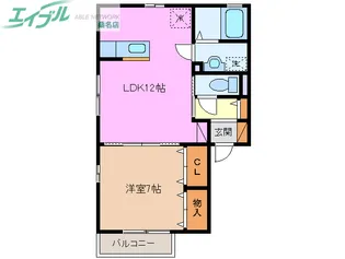 ヴィラベルディ【2階】の間取り