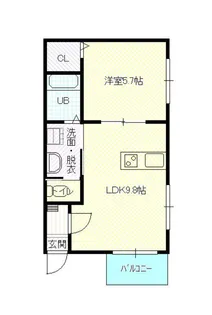 レガルバ浦町【3階】の間取り