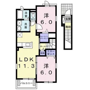サニー【2階】の間取り