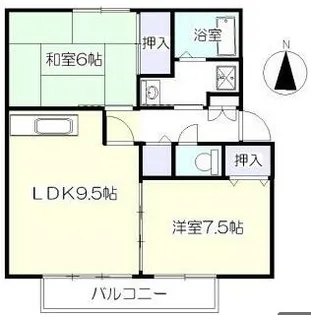 サンガーデン増田C棟【2階】の間取り