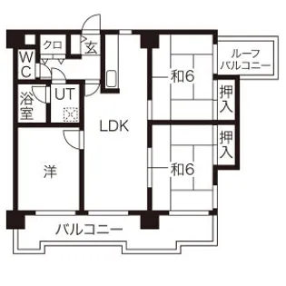 グランドハイリス上社【5階】の間取り