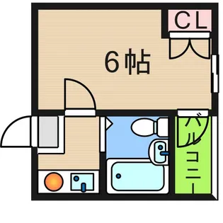 リバー住之江A・B棟【4階】の間取り