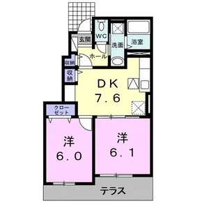 アニメート 塩津I【1階】の間取り