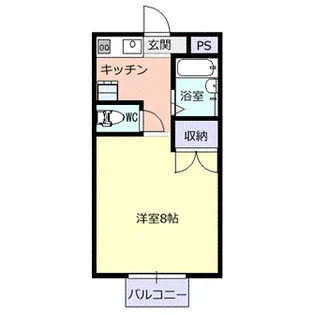 ネオスカイ西田【5階】の間取り