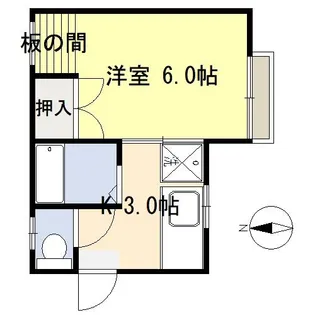 コーポ若松I【2階】の間取り