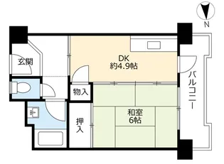 UR花山東【5階】の間取り