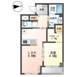 ブランキューブ南摂津【1階】の間取り