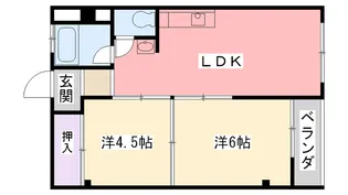甲子園第五コーポラス【3階】の間取り