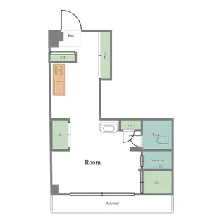 グリーンサイド【1階】の間取り