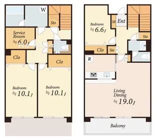 HF馬込レジデンス【1階】の間取り