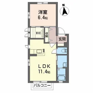 ラフォーレ御廟A【1階】の間取り