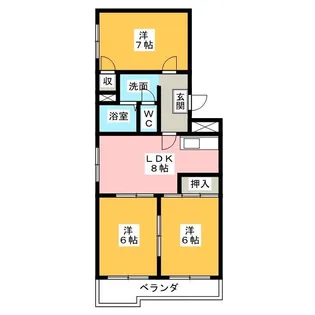 エントピア弥生【3階】の間取り