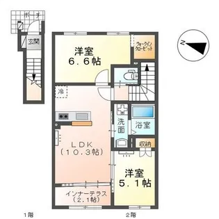 ベルスーズ【2階】の間取り